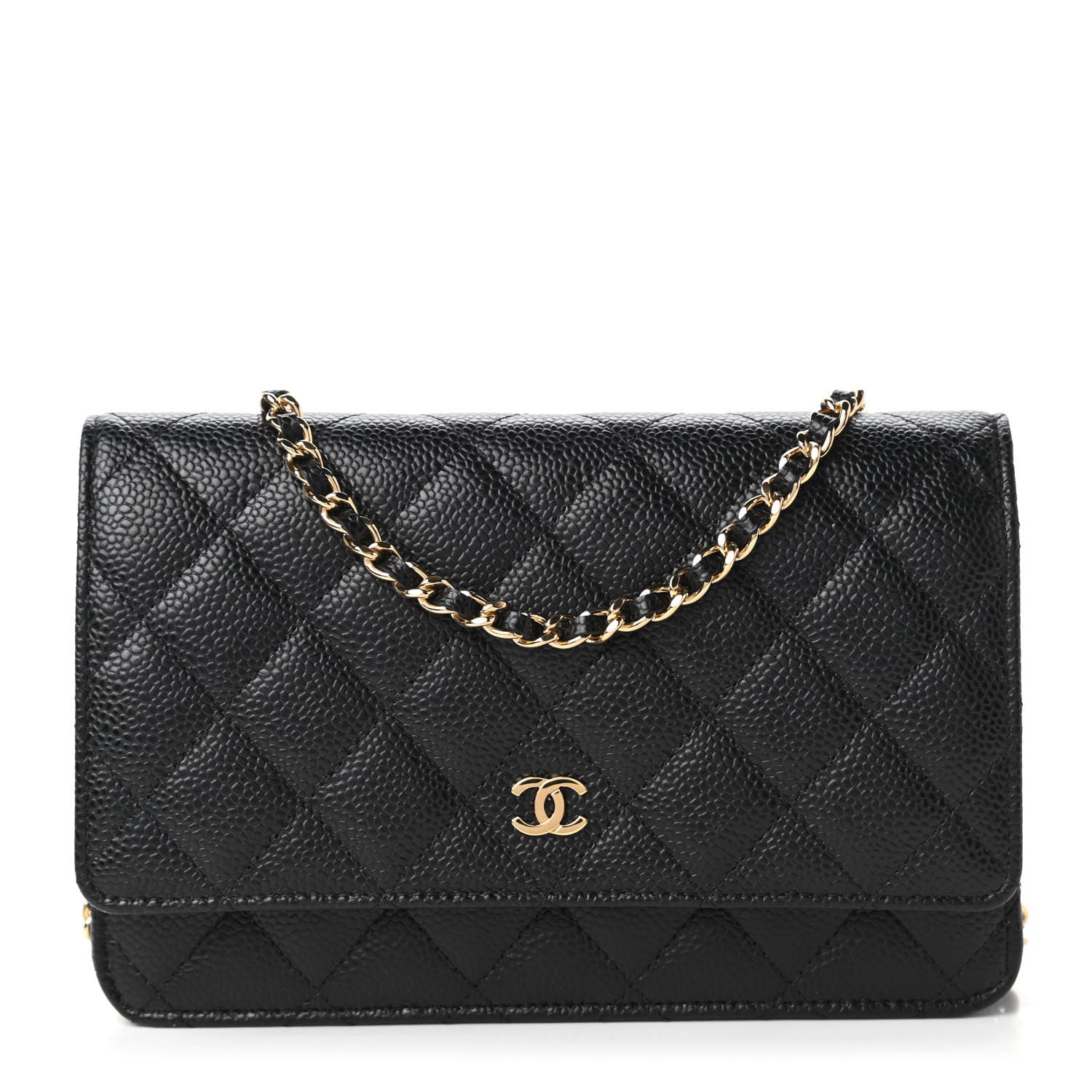 Chanel Caviar Quilted Wallet On Chain WOC Black 1 of 12