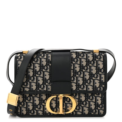 Christian Dior Oblique 30 Montaigne Flap Bag Blue 1 of 12