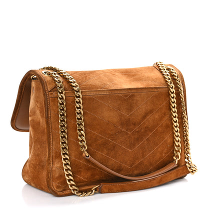 Saint Laurent Suede Monogram Medium Niki Chain Satchel Cinnamon 3 of 10