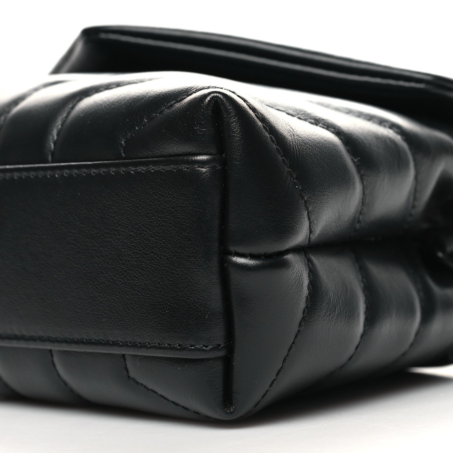 Saint Laurent Calfskin Y Quilted Monogram Monochrome Toy Loulou Crossbody Bag Black 11 of 11