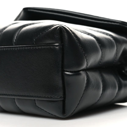 Saint Laurent Calfskin Y Quilted Monogram Monochrome Toy Loulou Crossbody Bag Black 11 of 11