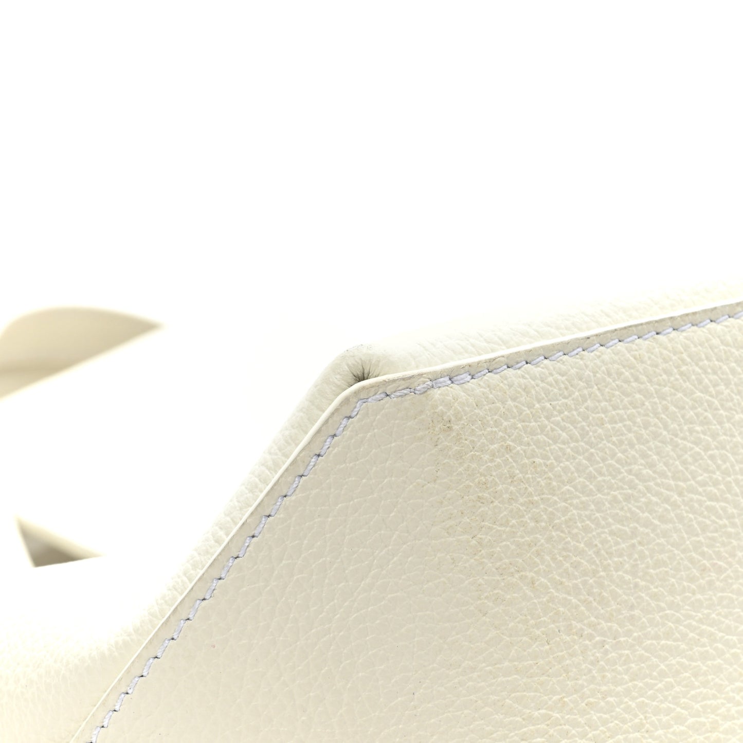 Calfskin Small East West Sense Tote White