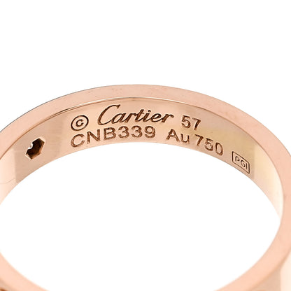 Cartier 18K Pink Gold Diamond 4mm LOVE Wedding Band Ring 57 8 4 of 5