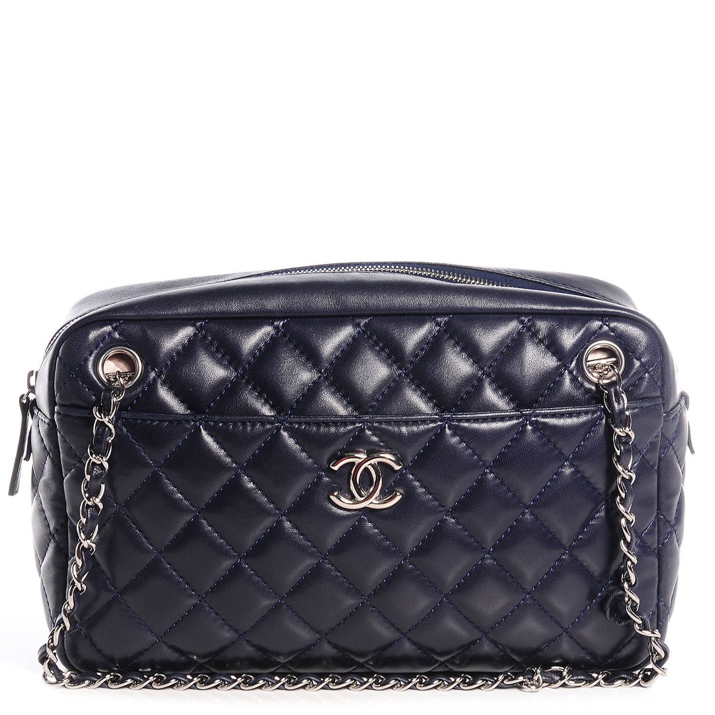 Lambskin Medium Camera Case Navy