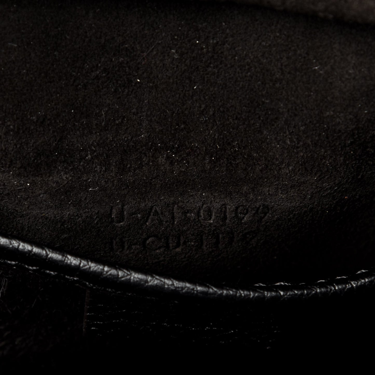 Drummed Calfskin Nano Luggage Black