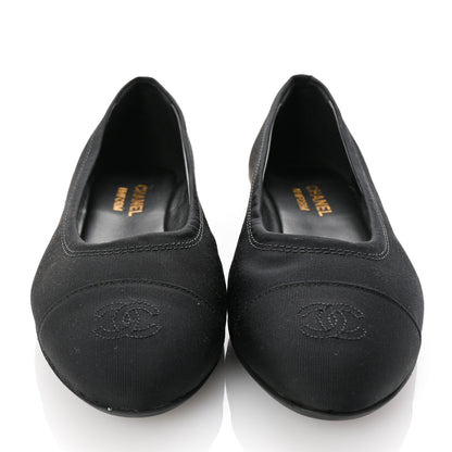 Chanel Grosgrain Cap Toe Uniform Ballerina Flats 41 Black 3 of 9