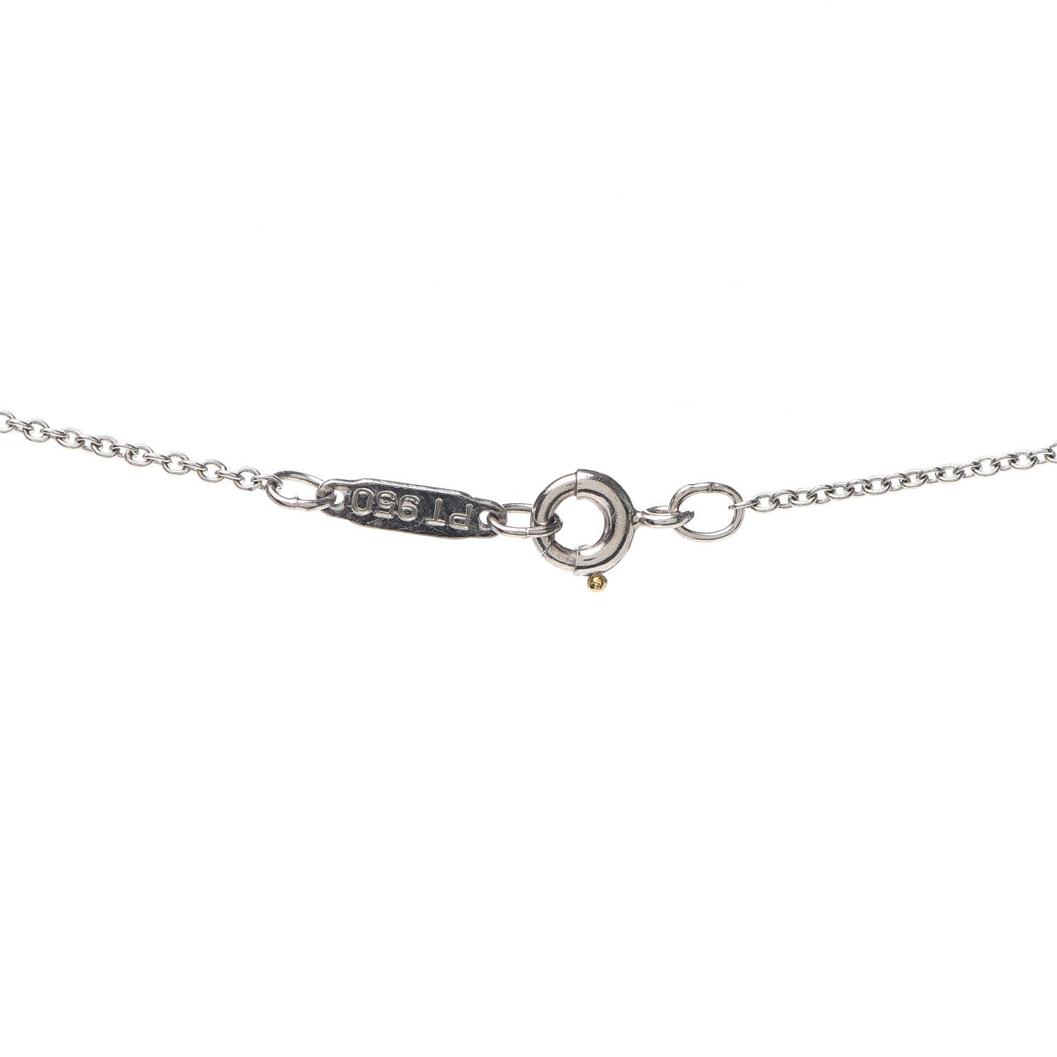 Tiffany Platinum Diamond .17ct Solitaire Pendant Necklace 4 of 5