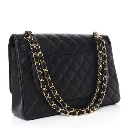 Chanel Caviar Quilted Maxi Double Flap Black 3 of 10