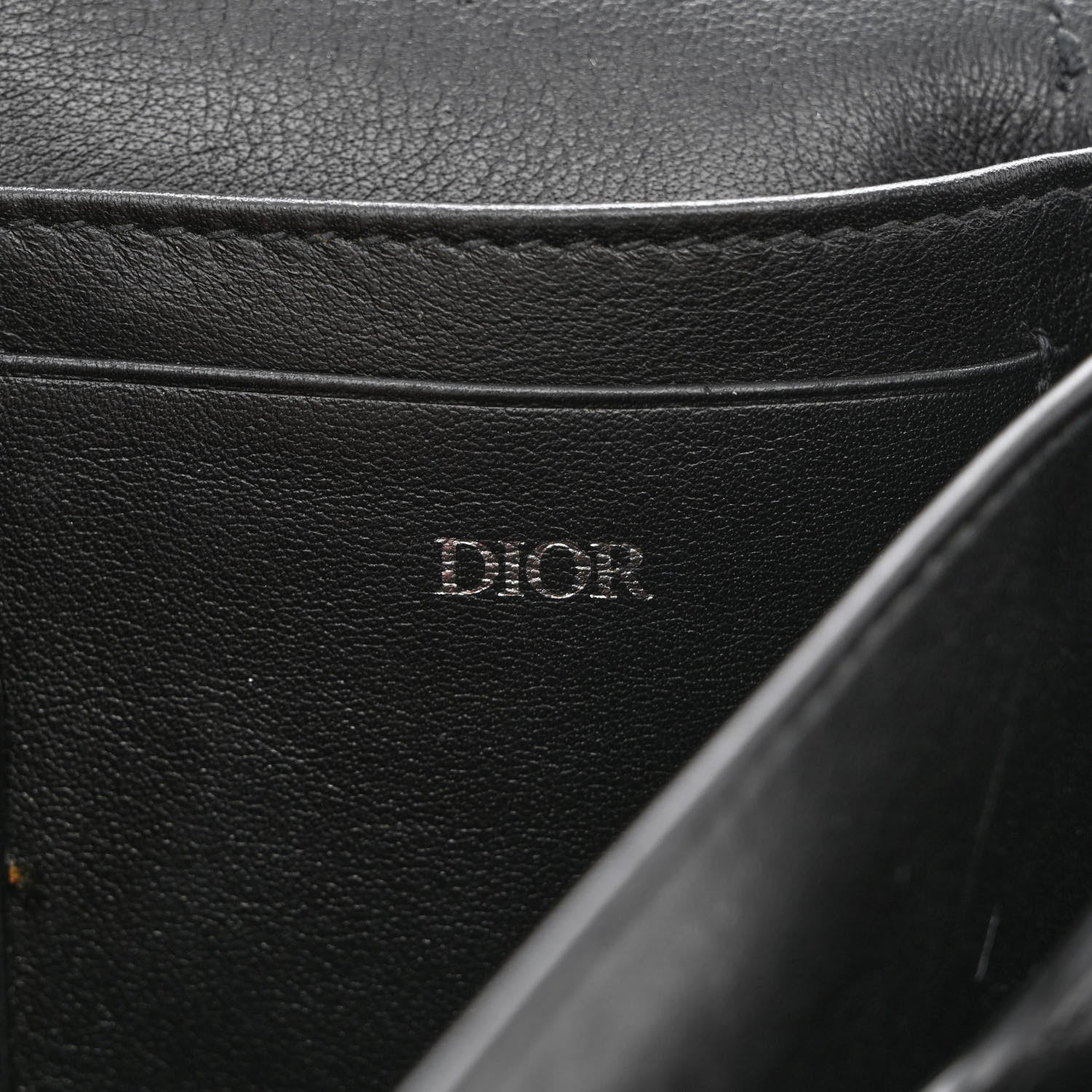 Christian Dior Oblique Smooth Calfskin Elite Shoulder Pouch Beige Black 7 of 12