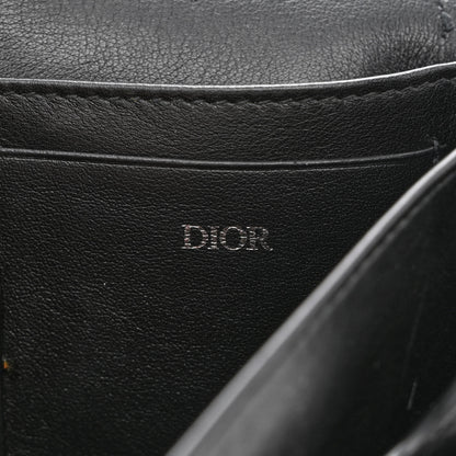 Christian Dior Oblique Smooth Calfskin Elite Shoulder Pouch Beige Black 7 of 12