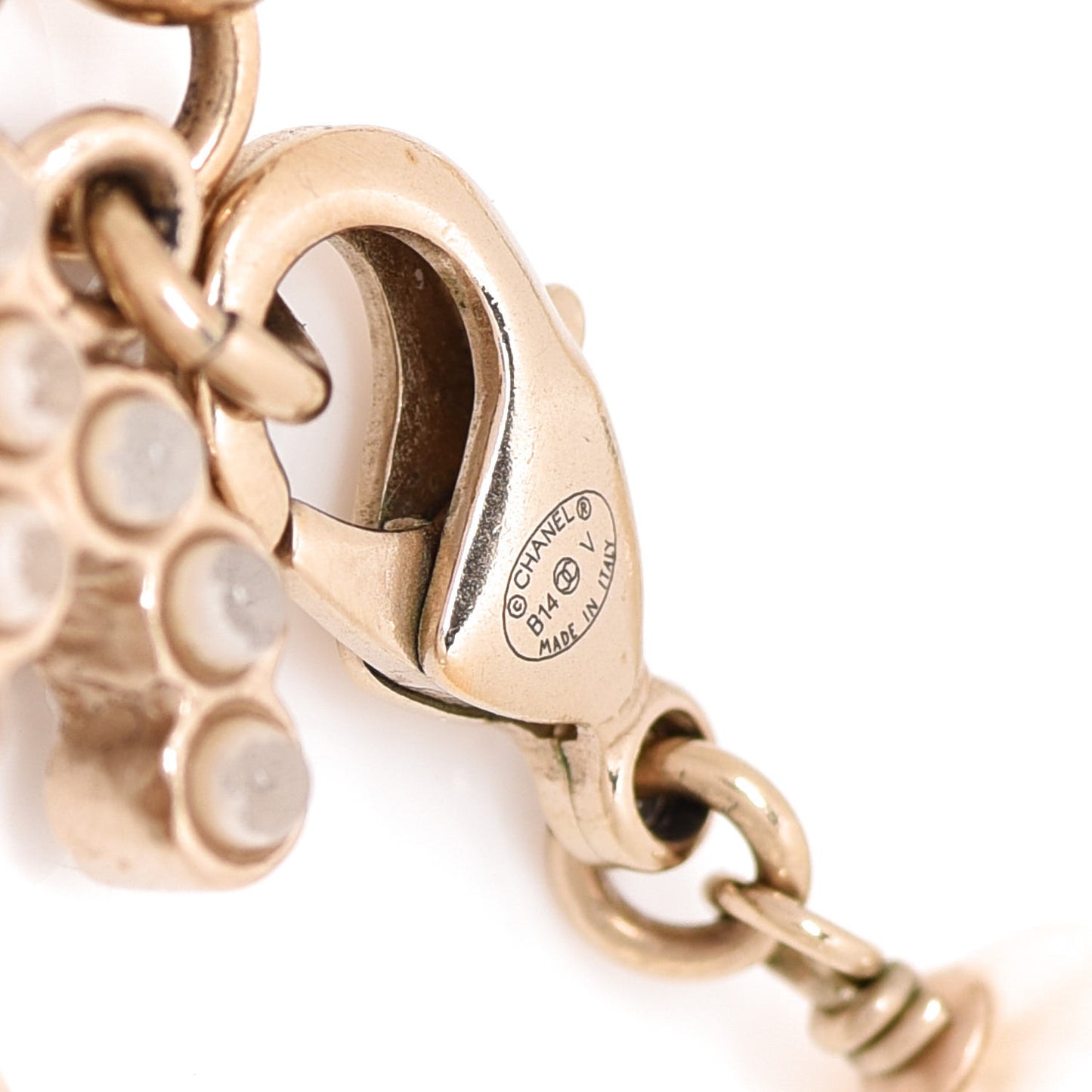 Pearl CC Bracelet Gold