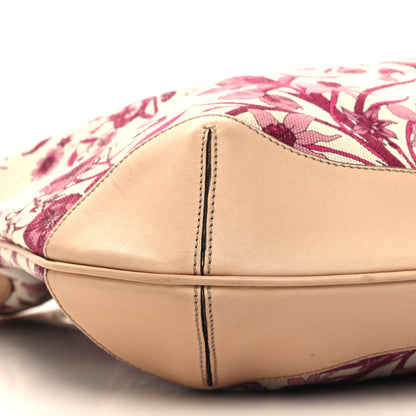 Gucci Canvas Floral Flora Peggy Bamboo Top Handle Hobo 9 of 11