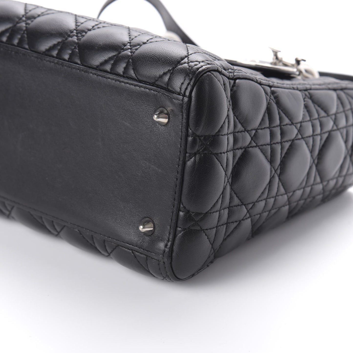 Lambskin Cannage Medium Lady Dior Black