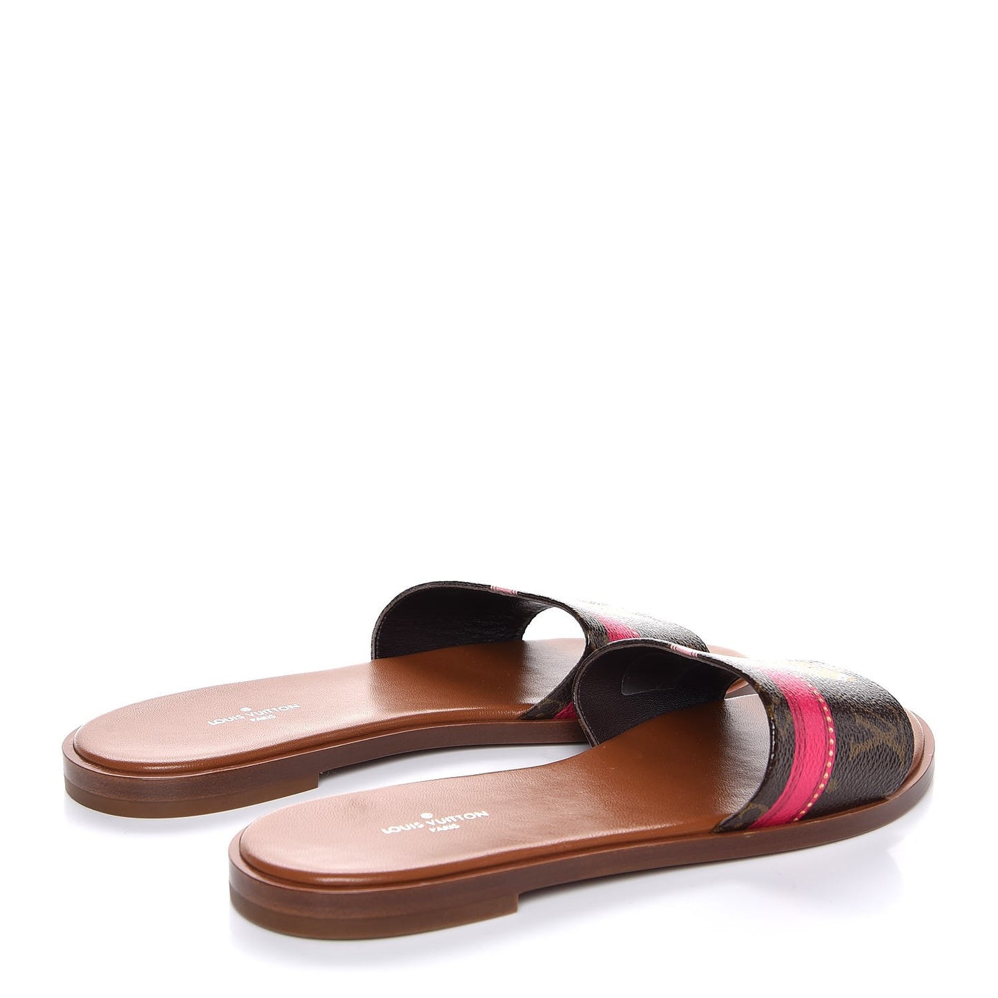 Patent Monogram Lock It Flat Mule 37.5 Cacao