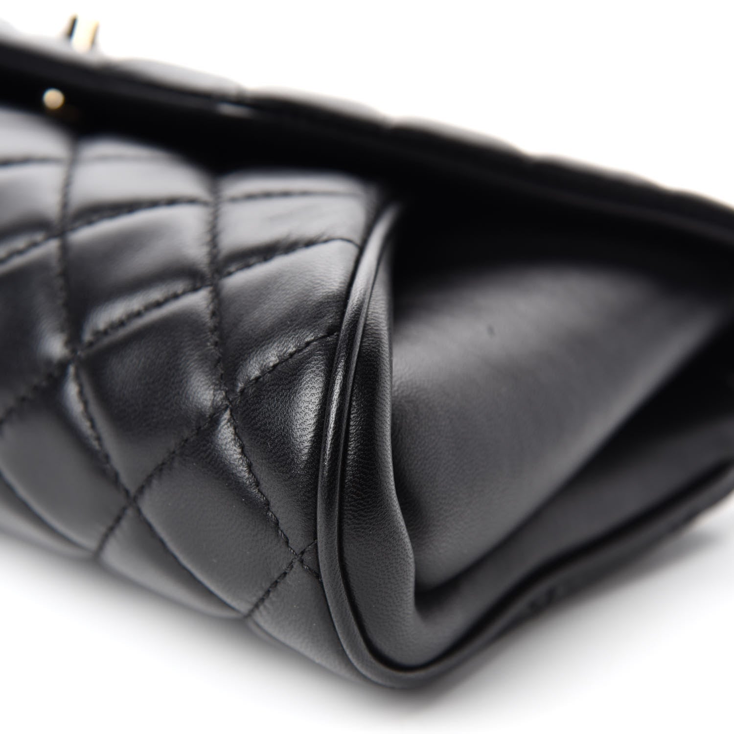 Chanel Lambskin Quilted Fold Up Again Clutch Black 7 of 11