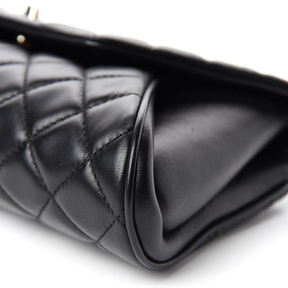 Chanel Lambskin Quilted Fold Up Again Clutch Black 7 of 11