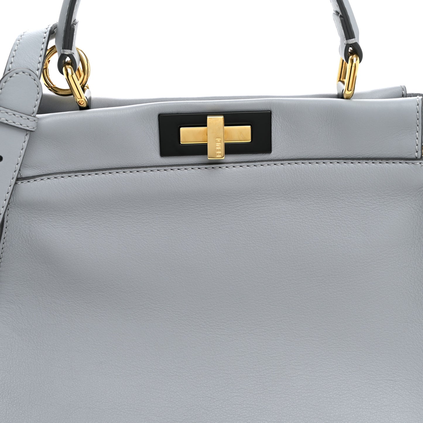 Vitello Seta Shiny Nappa Medium Peekaboo Iconic Satchel Ardesia Amido