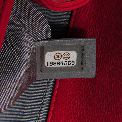 Chanel Calfskin Quilted Double Stitch Medium Boy Flap Red 8 of 8