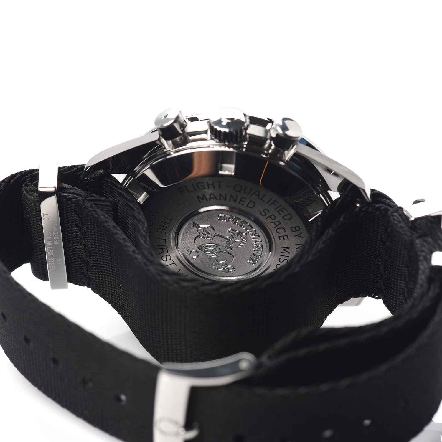 Omega Stainless Steel Nylon 42mm Speedmaster Moonwatch Professional Chronograph Automatic Watch Black 311.33.42.30.01.001 7 of 8