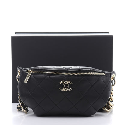 Chanel Lambskin Quilted Waist Belt Bag Black 12 of 12
