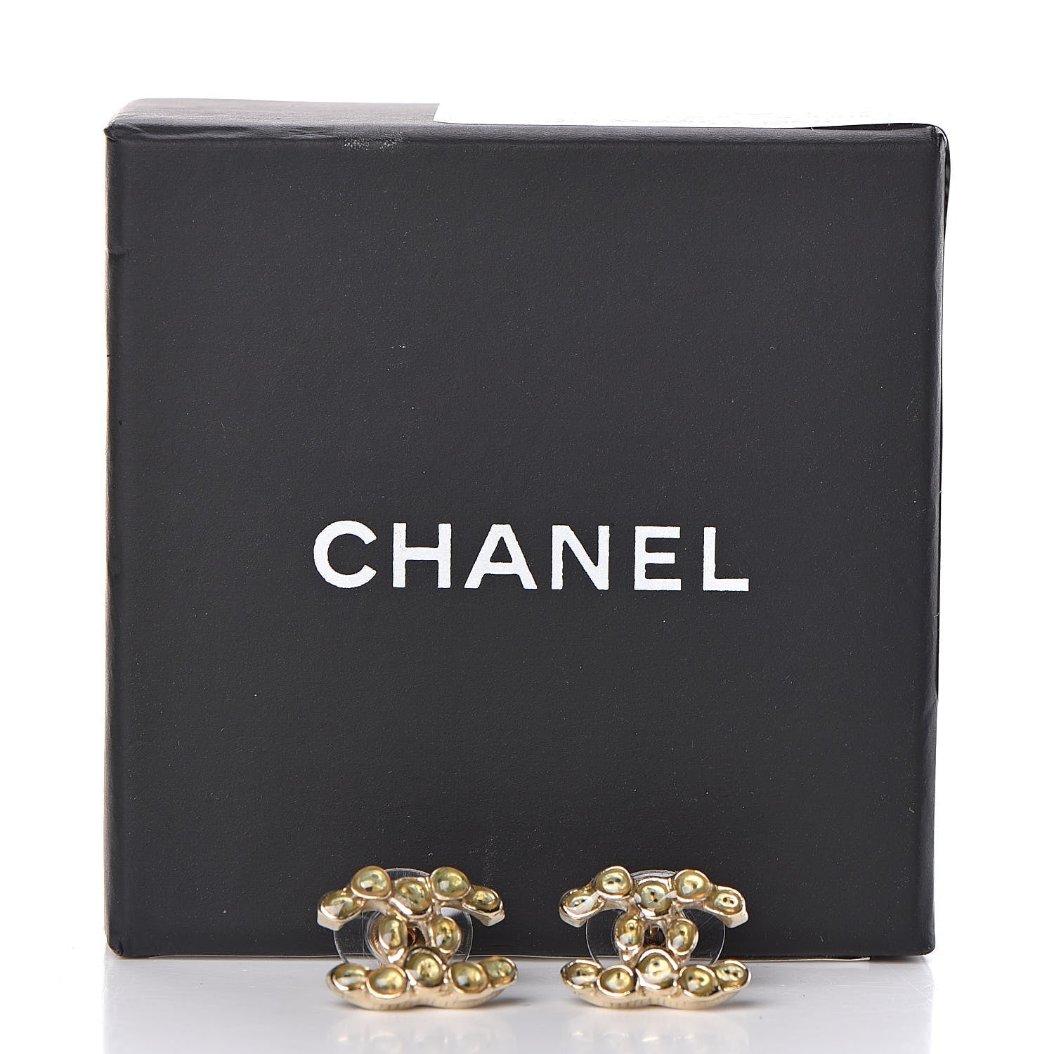 Chanel Gripoix CC Earrings Gold 5 of 5