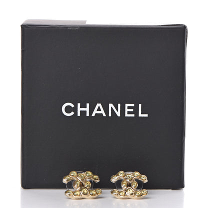 Chanel Gripoix CC Earrings Gold 5 of 5