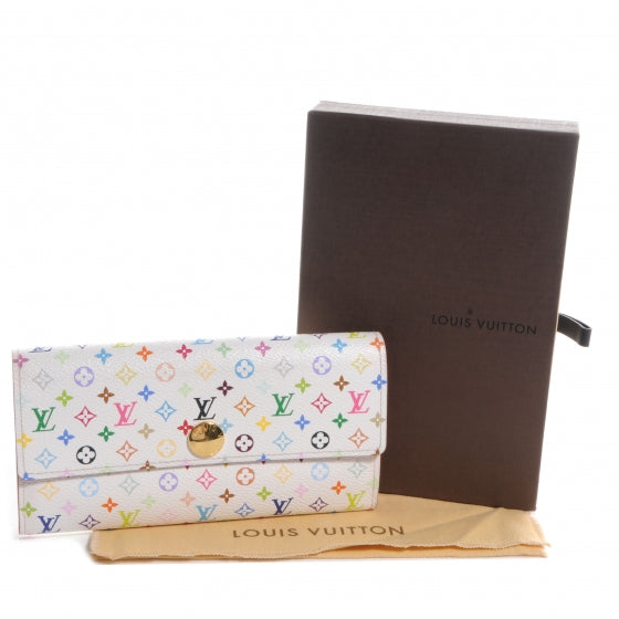 Monogram Multicolor Sarah Wallet White Orange