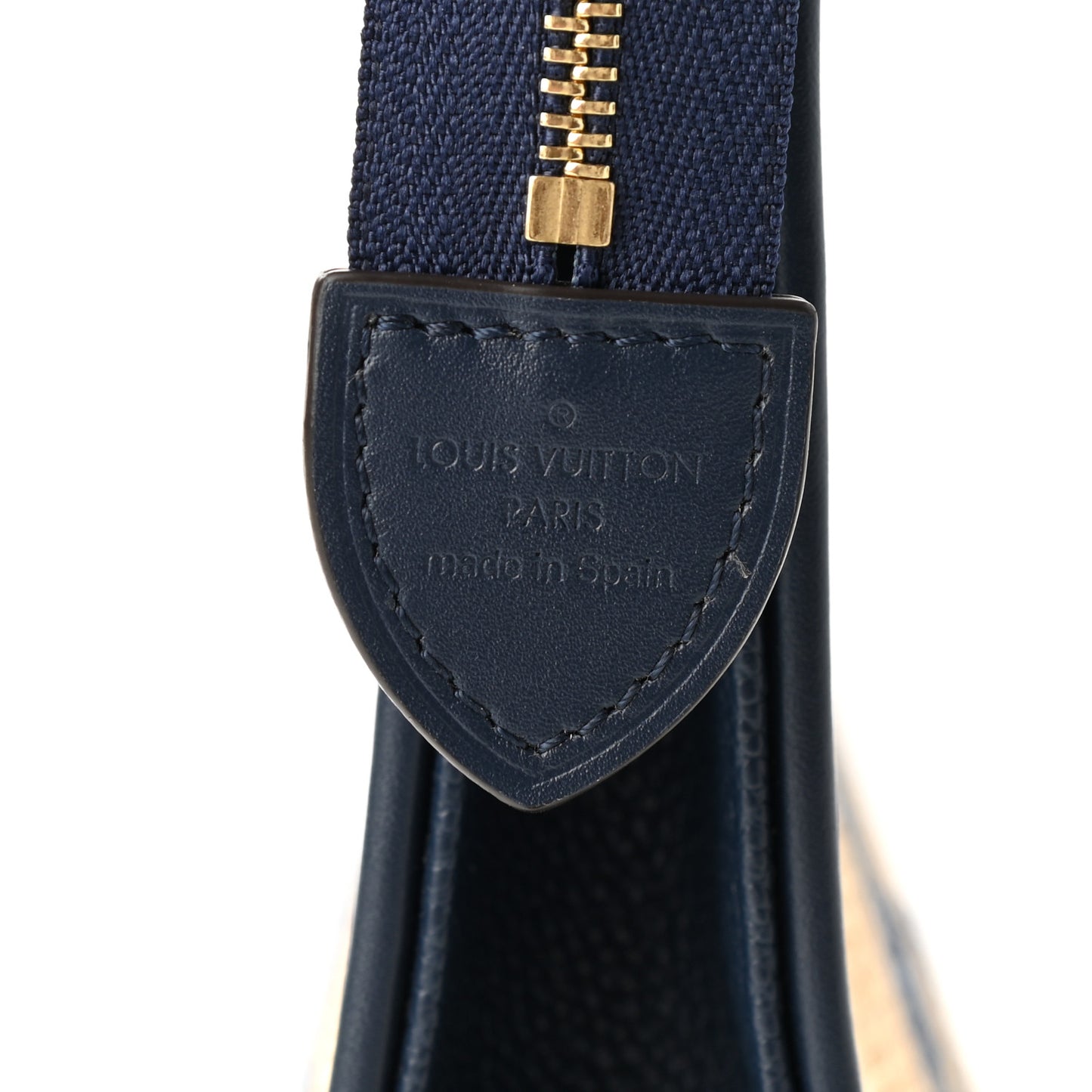 Raffia Calfskin Monogram Giant Toiletry Pouch 26 Blue