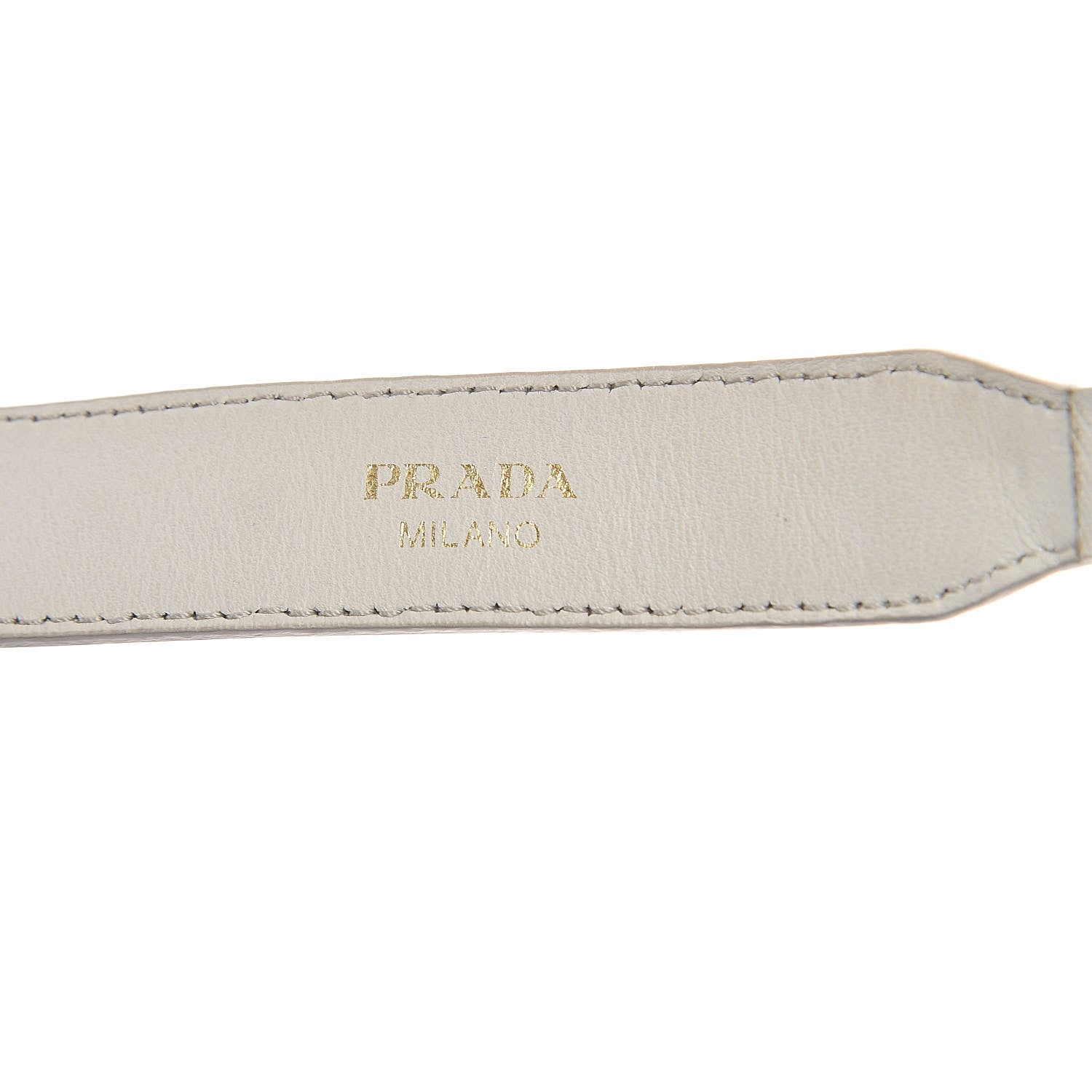Prada Saffiano Crystal Shoulder Strap White 3 of 5