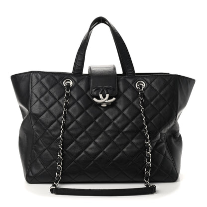 Chanel Caviar Quilted Large CC Box Shopping Tote Black 1 of 12