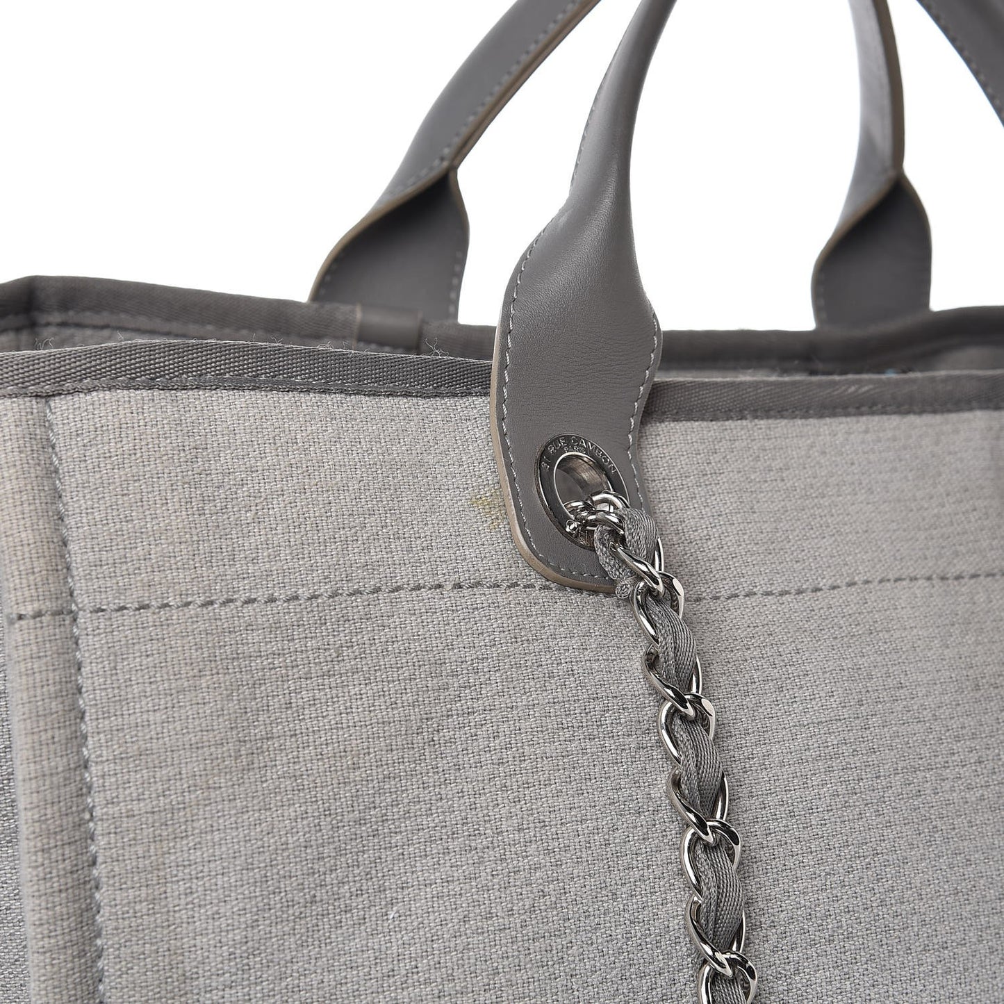 Canvas Large Deauville Tote Grey