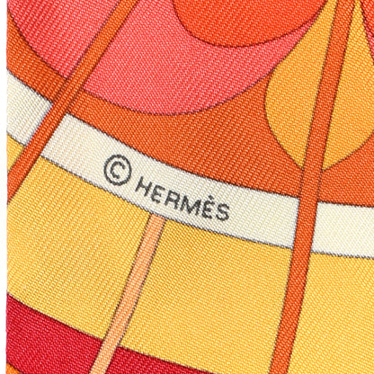 Hermes Silk Rose de Compas Twilly 3 of 7