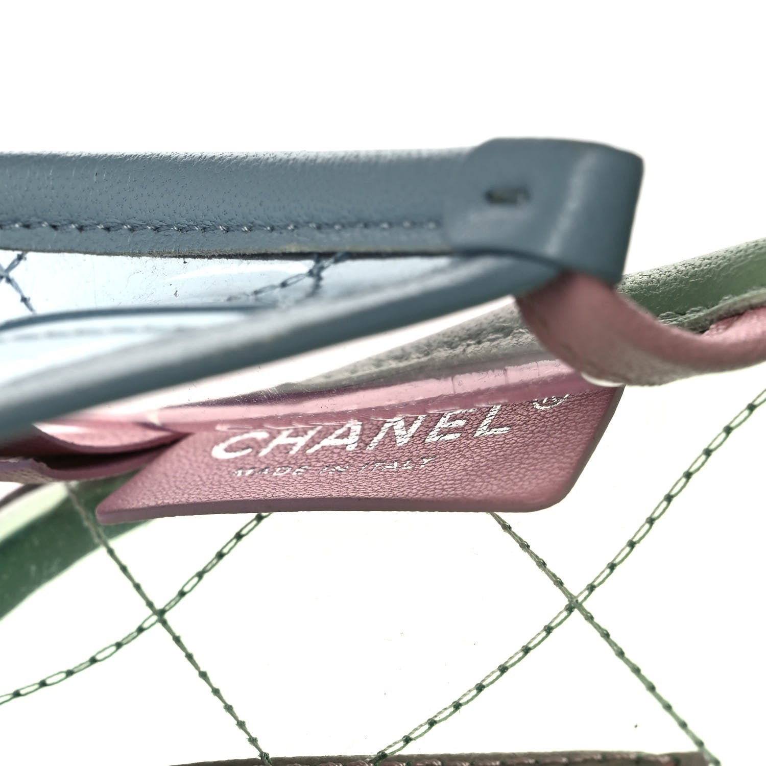 Chanel Lambskin PVC Quilted Mini Coco Splash Flap Blue Green 6 of 9