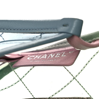 Chanel Lambskin PVC Quilted Mini Coco Splash Flap Blue Green 6 of 9