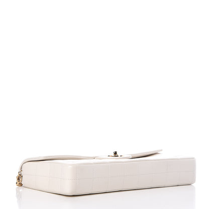 Chanel Lambskin East West Chocolate Bar Flap White 4 of 12