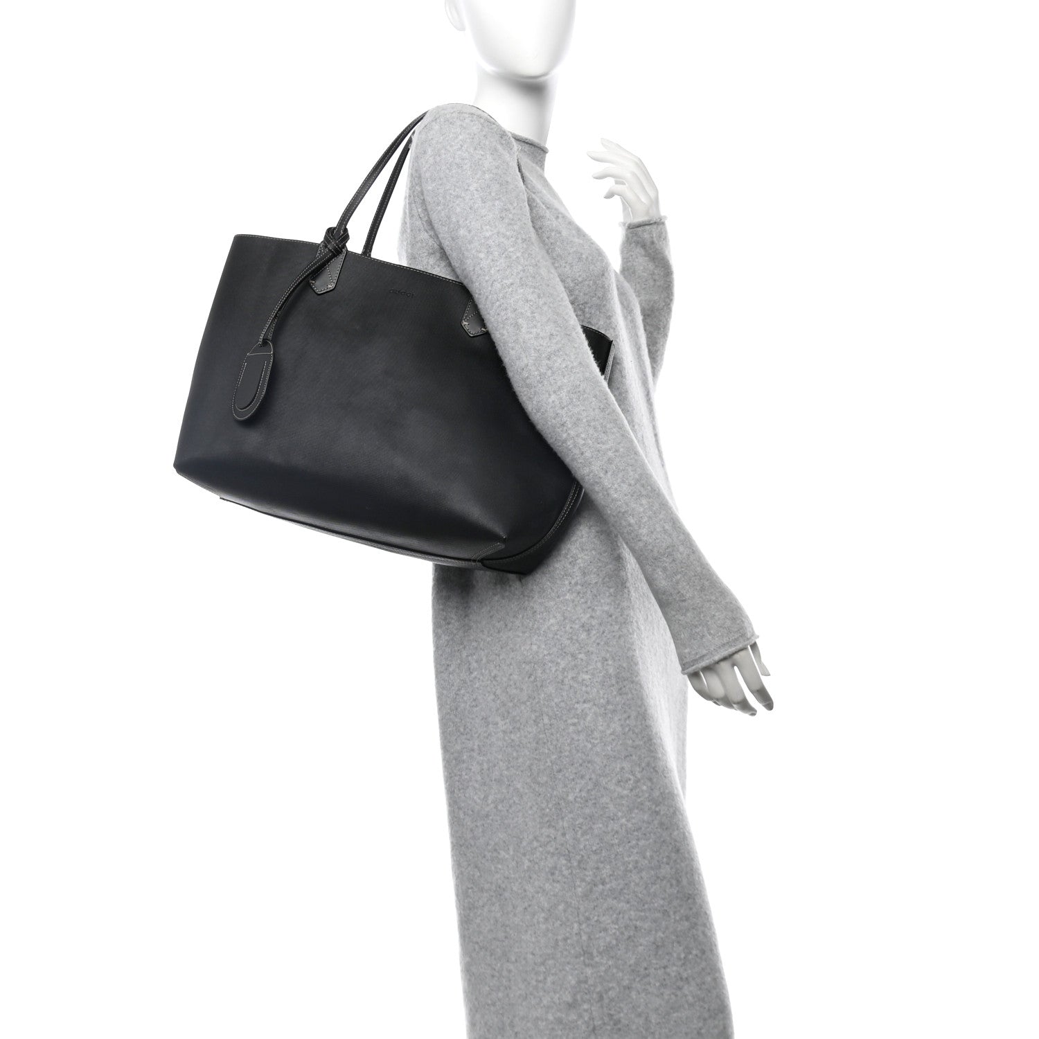 Gucci Calfskin GG Supreme Monogram Medium Reversible Tote Black 2 of 17