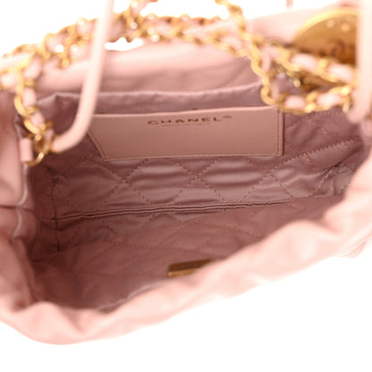Chanel Shiny Calfskin Quilted Mini Chanel 22 Rose Clair 5 of 10