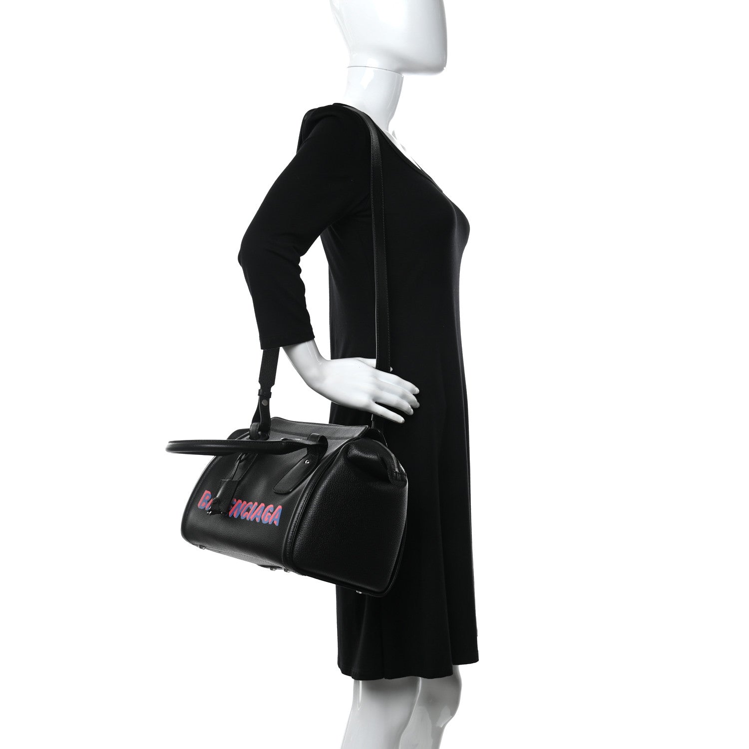 Balenciaga Grained Calfskin Monday Bowler S Black 2 of 10