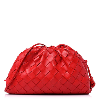 Bottega Veneta Nappa Intrecciato The Mini Pouch Bright Red 1 of 12