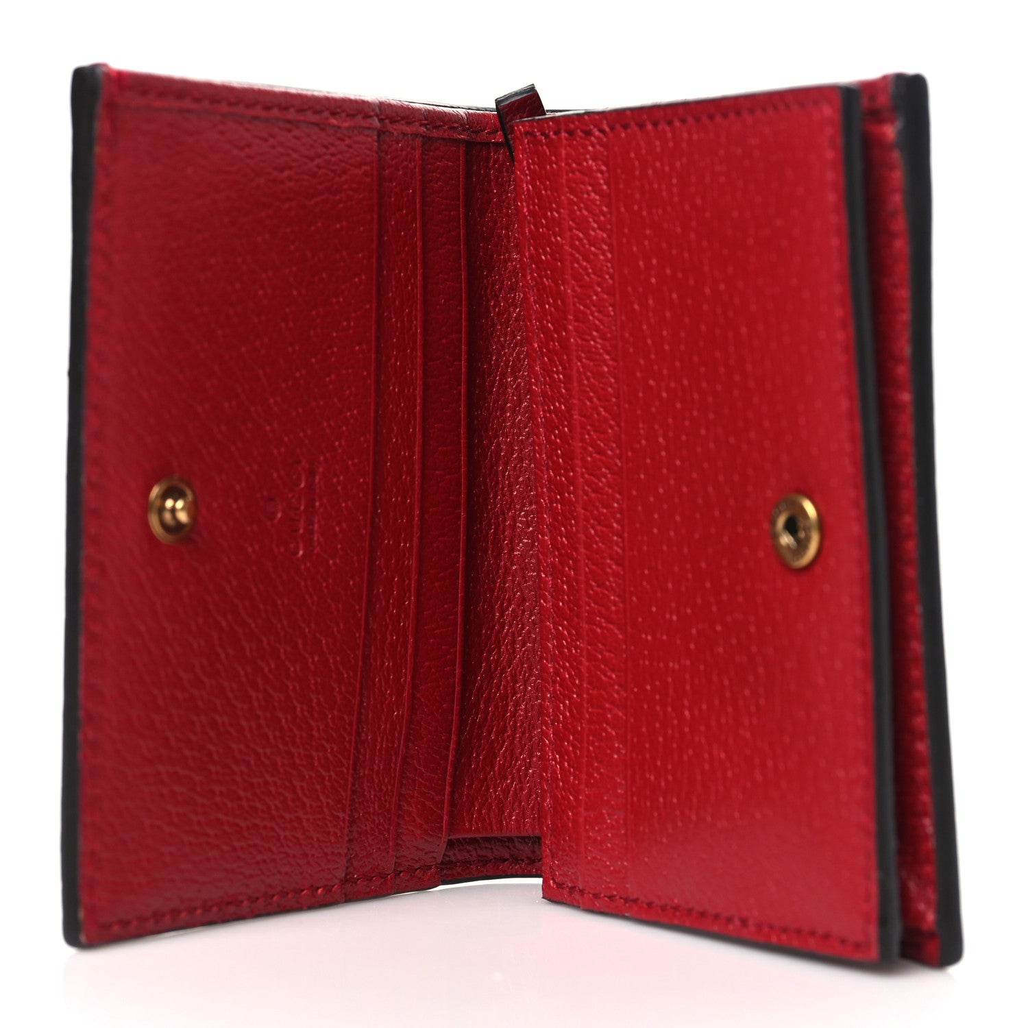 Gucci GG Supreme Monogram Web Queen Margaret Card Case Wallet Red 5 of 8