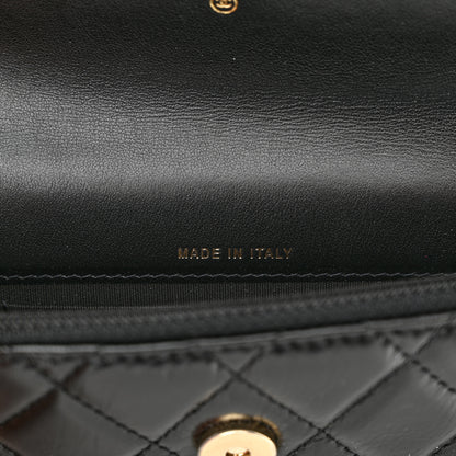 Chanel Calfskin Quilted Maxi Pearls Clutch With Chain Black 6 of 11