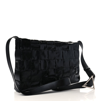 Bottega Veneta Paper Calfskin Maxi Intreccio Large Cassette Crossbody Bag Black 2 of 5