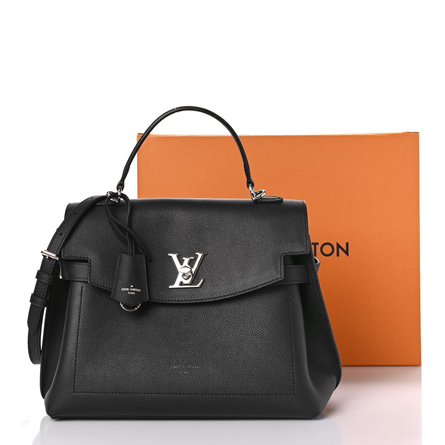 Soft Calfskin Lockme Ever MM Black