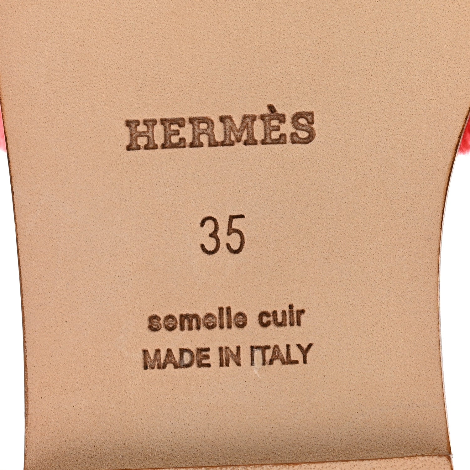 Hermes Toile H Oran Fringe Sandals 35 Framboise 8 of 11