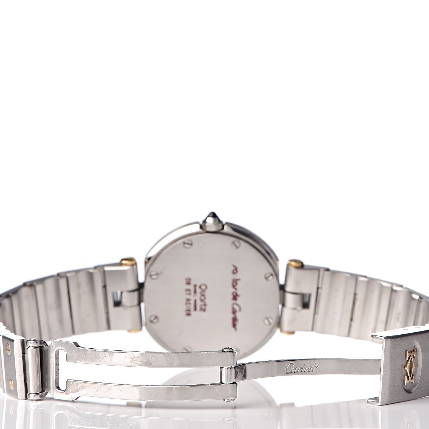 Cartier Stainless Steel 18K Yellow Gold 27mm Santos De Galbee Quartz Watch 5 of 6