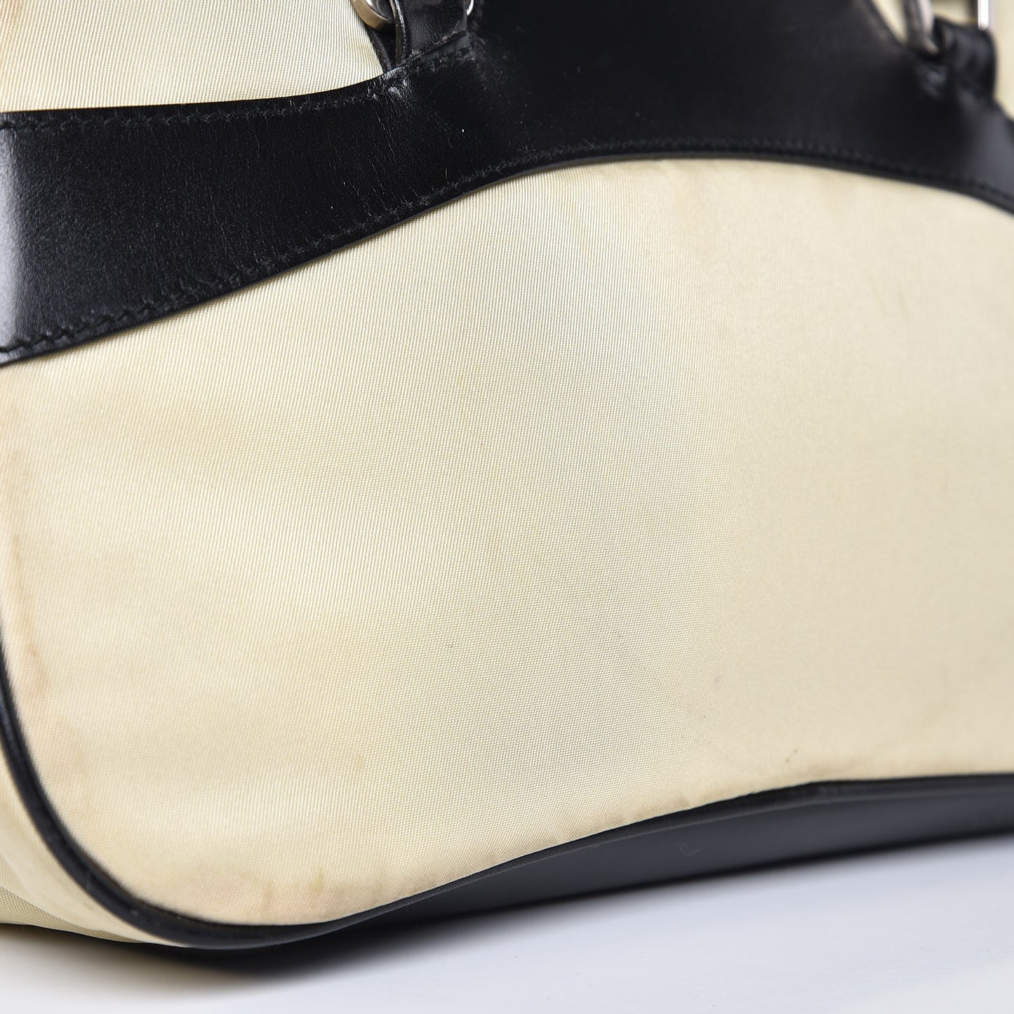 Tessuto Nylon Vitello Small Bowling Bag Black