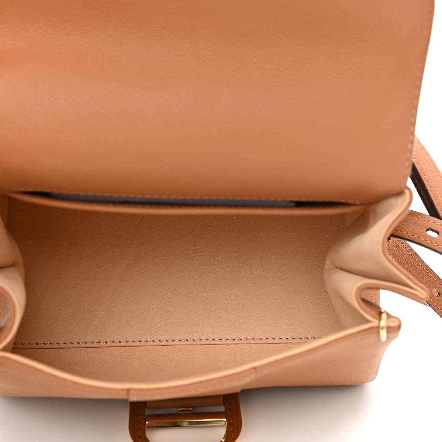 Delvaux Grained Calfskin Mini Brillant Satchel Natural 5 of 10