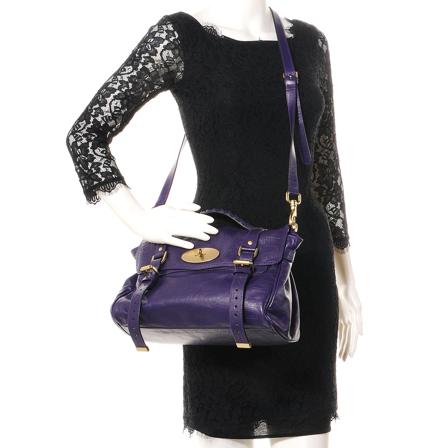 Soft Buffalo Leather Medium Alexa Grape