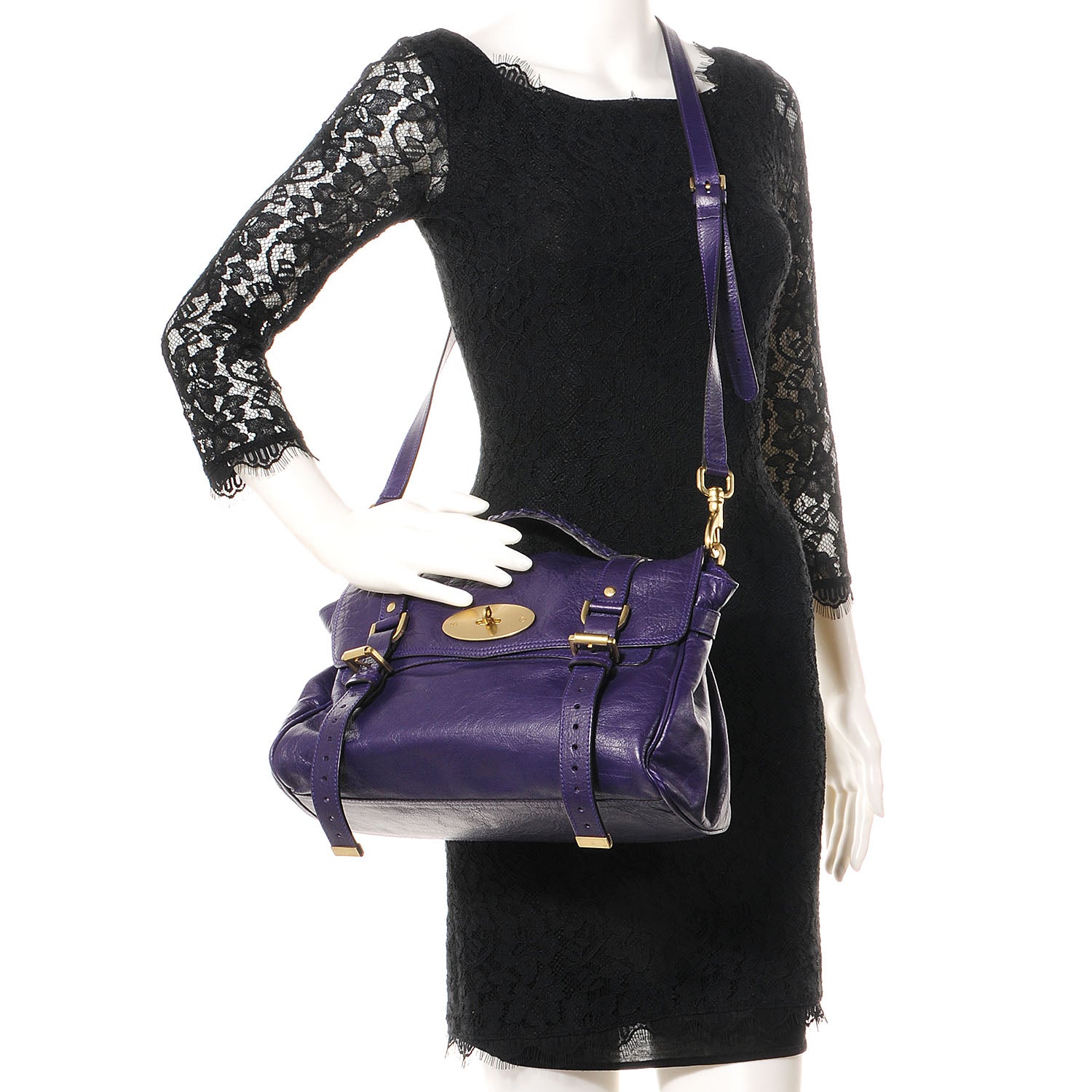 Mulberry Soft Buffalo Leather Medium Alexa Grape 2 of 12