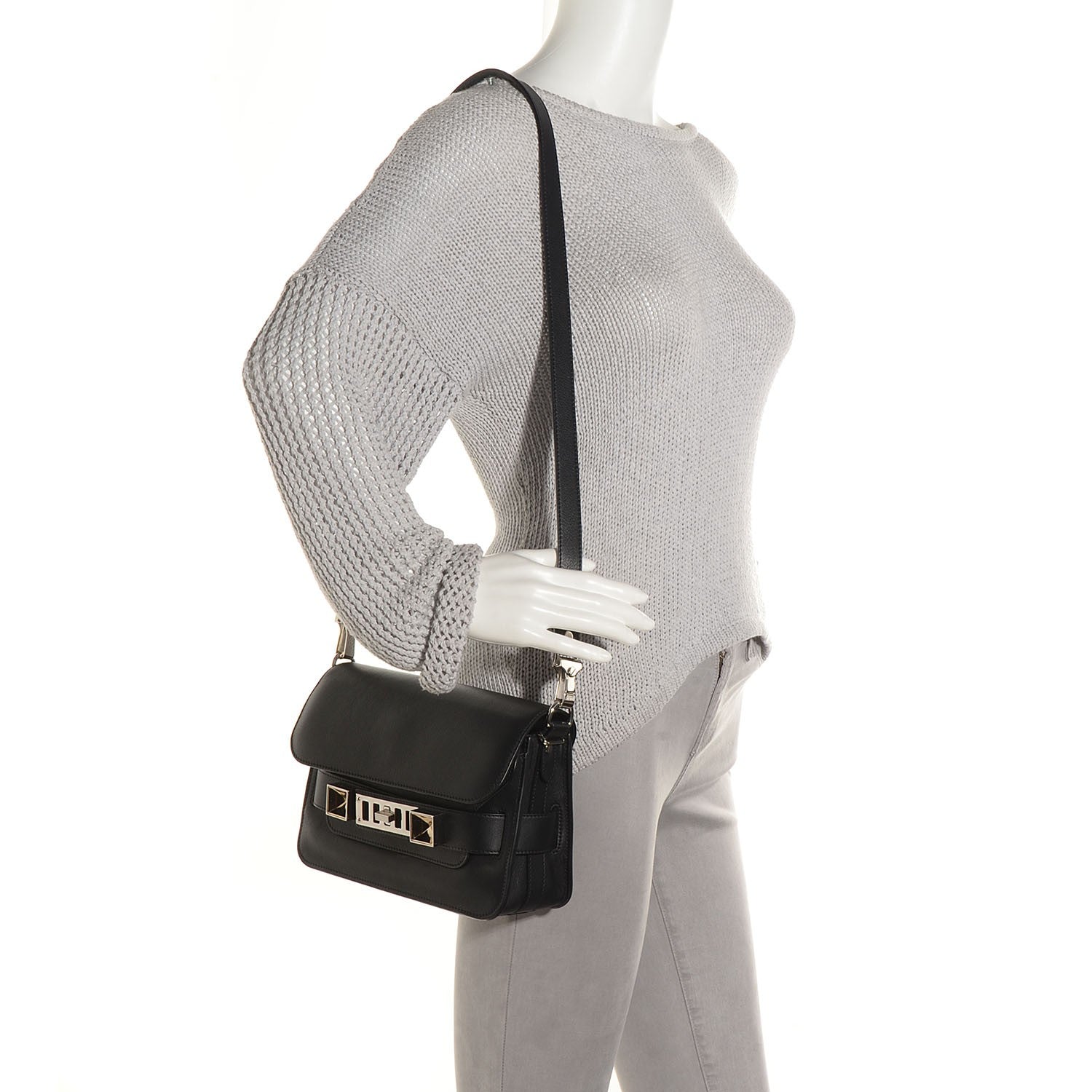 Proenza Schouler Leather Mini PS11 Classic Shoulder Bag Black 3 of 10